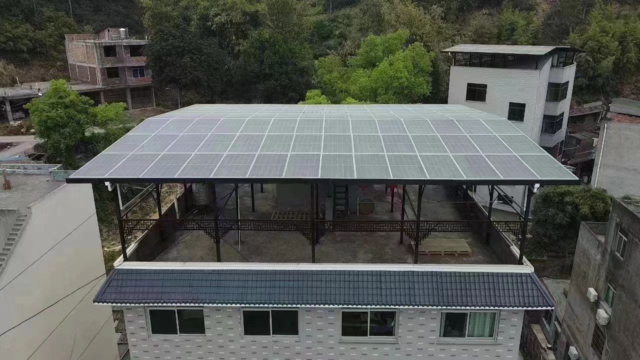 宁阳15kw+10kwh自建别墅家庭光伏储能系统